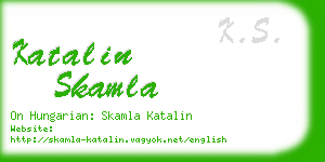 katalin skamla business card